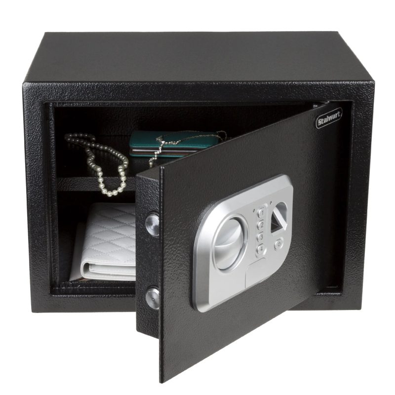 Electronic Safe with Fingerprint Lock for Business or Home ? Digital Biometric Safe with 2 Override Keys for Jewelry Cash and More by Stalwart - Image 4