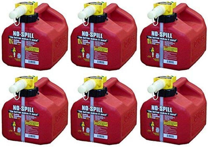 No-Spill 1415 1-1/4-Gallon Poly Gas Can (CARB Compliant) , 6 Pack - Image 2