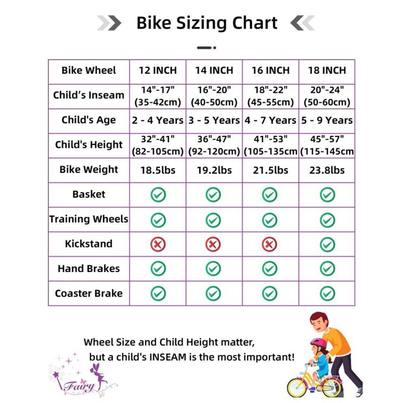 Fairy 16 Inch Kids Bike w/ Training Wheels for Ages 4 to 7, Purple (Open Box) - Image 7