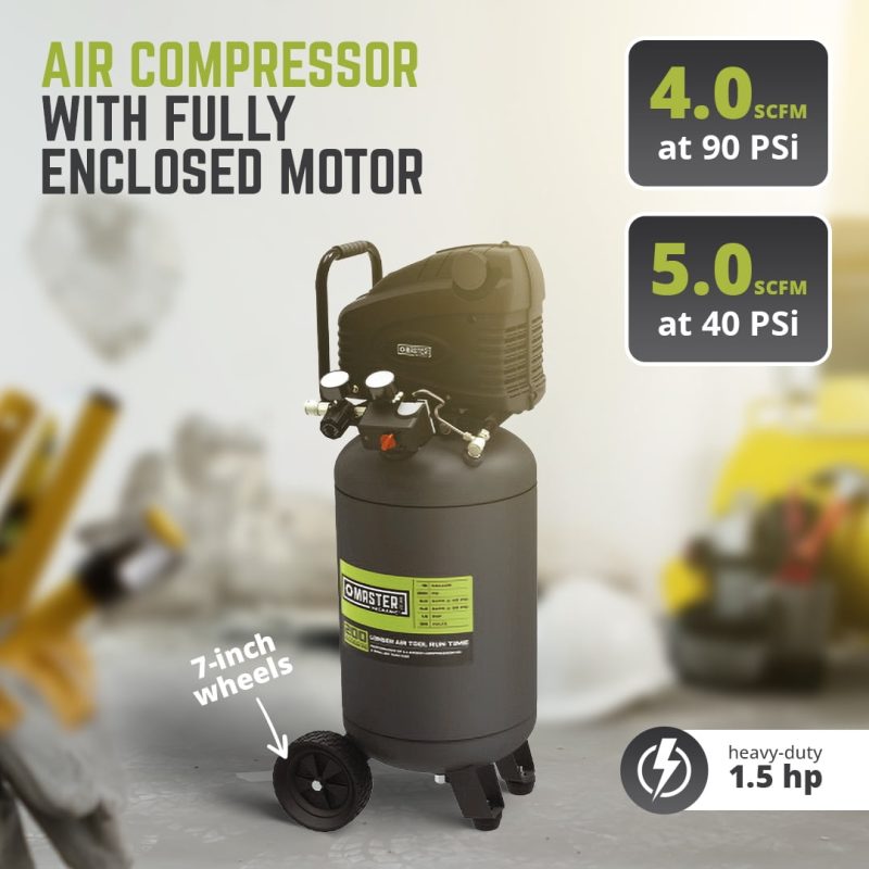 MAT INDUSTRIES LLC Portable Heavy Duty 15-Gallon Air Compressor, Green - Image 2