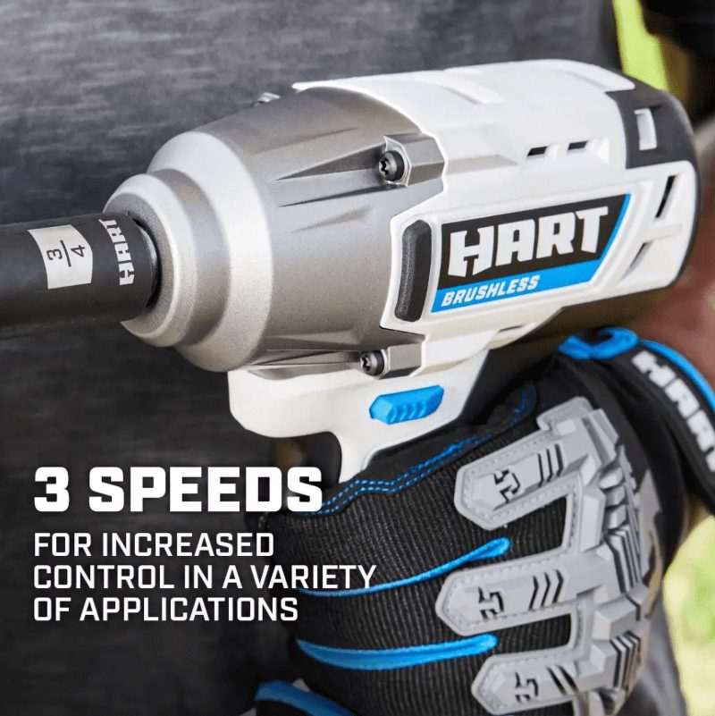 HART 20-Volt 1/2-inch Battery-Powered Brushless Impact Wrench (Battery Not Included) - Image 3