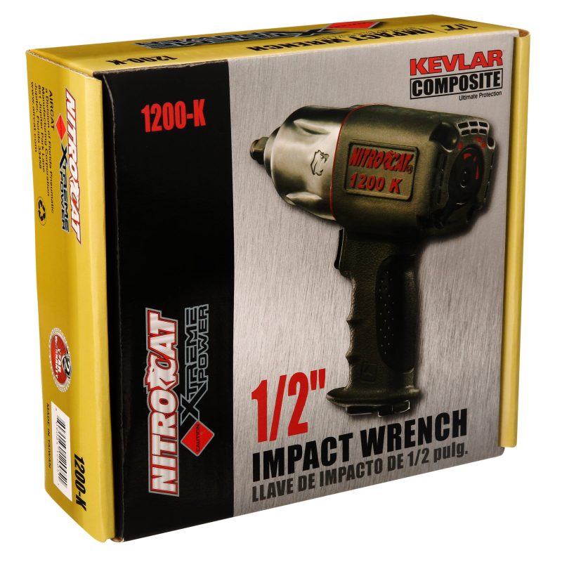 AIRCAT Pneumatic Tools 1200-K 1/2-Inch Nitrocat Composite Twin Clutch Impact Wrench 1295 ft-lbs - Image 5