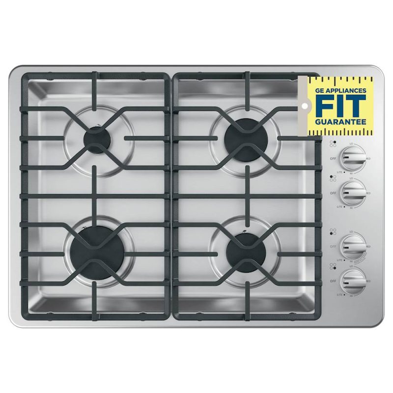 GE - 30" Built-In Gas Cooktop - Stainless steel