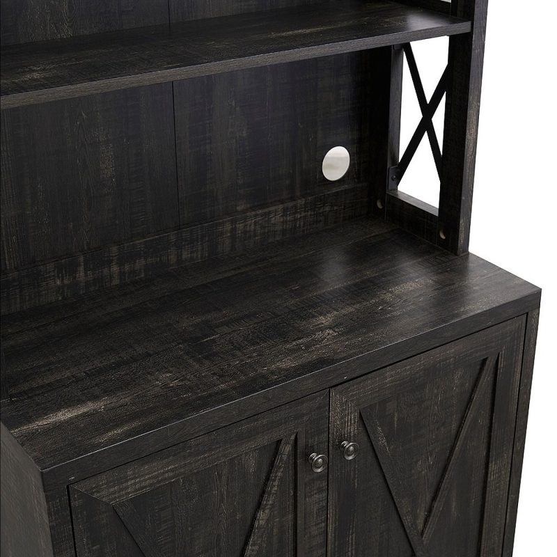 Microwave Stand Hutch Storage Cabinet - Image 6