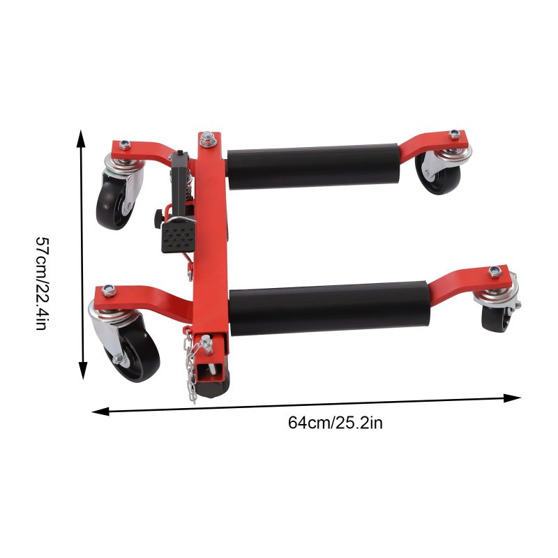 Miumaeov Wheel Dolly Car Skates Vehicle Positioning Hydraulic Tire Jack Truck Trailer Pick Up Dolly Foot Pedal, 1500lbs (2 Pack) - Image 2