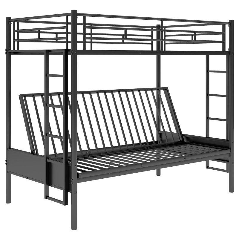 Merax Twin-over-Full Futon Metal Bunk Bed for Children's Bedroom - Image 5