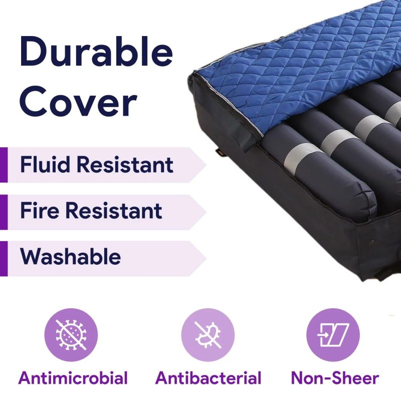 Proheal 5" Thick Alternating Pressure Bed Pad - Air Mattress Overlay with Pump - Bed Size 36” x 80” Thickness: variates - Image 4