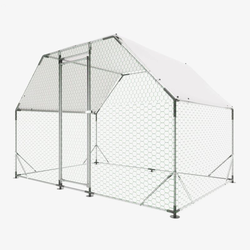 Large Chicken Coop for 6-8 Chickens, Seizeen Walk-in Chicken Run with Waterproof, Galvanized Wire Poultry Hen Dog House Rabbits Hutch Duck Cage, 10FT - Image 6