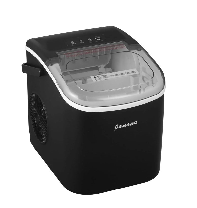 Countertop Ice Makers,Automatic Clean,Portable Ice Maker 9 Bullet Ice Ready in 7-12min,26.5lbs/24H,for Home/Kitchen/Office/Party,Black - Image 2