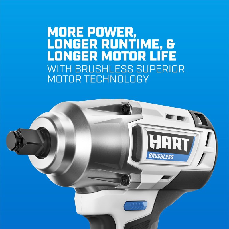 HART 20-Volt 1/2-inch Battery-Powered Brushless Impact Wrench (Battery Not Included) - Image 5