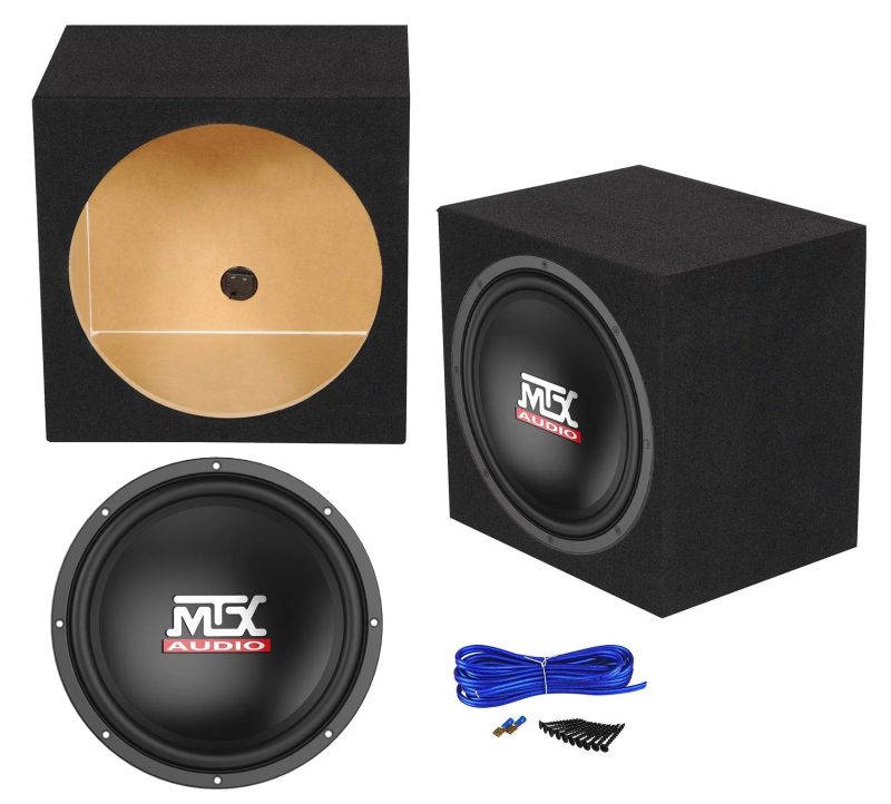 MTX Terminator TN12-02 12” 400 Watt Car Audio Subwoofer+Sealed Sub Box Enclosure