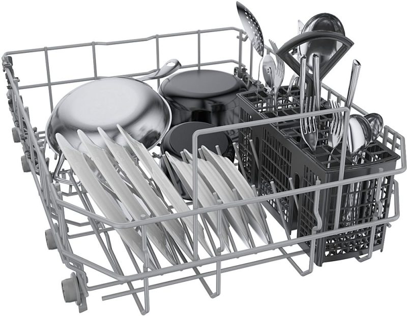 Bosch - 300 Series 18" Front Control Smart Built-In Dishwasher with 3rd Rack and 46 dBA - Black - Image 18