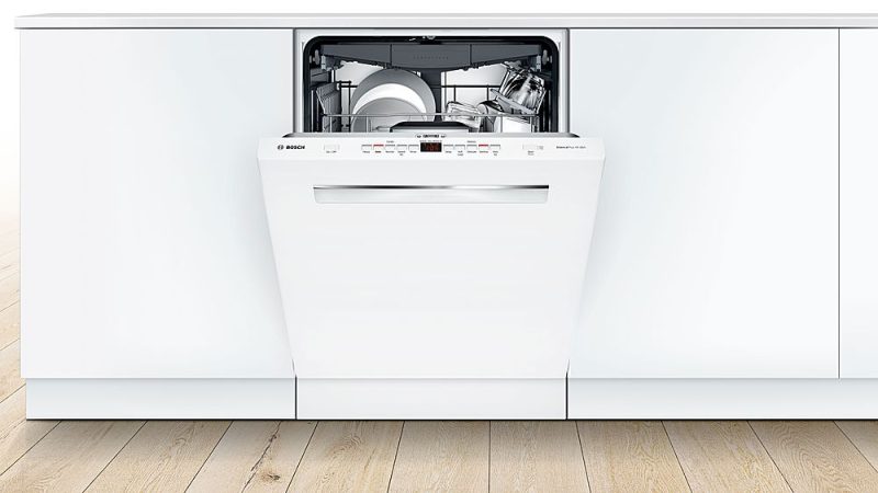 Bosch - 500 Series 24" Top Control Built-In Dishwasher with Stainless Steel Tub, 3rd Rack, 44 dBa - White - Image 6