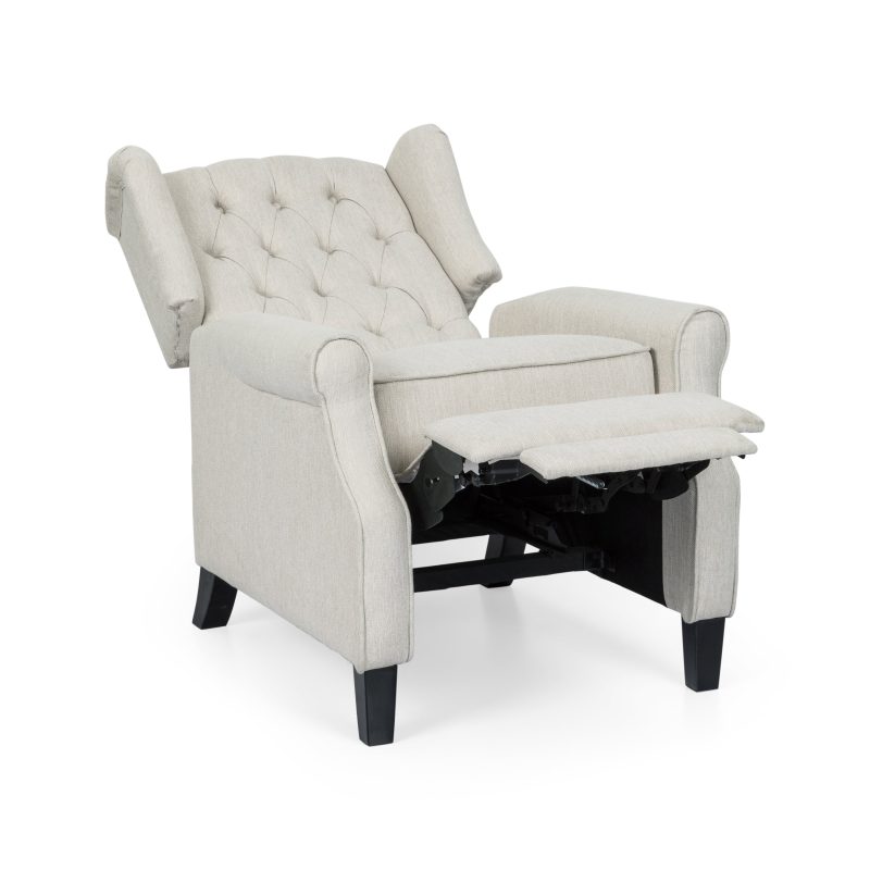 Breyon Contemporary Tufted Fabric Push Back Recliner - Image 16