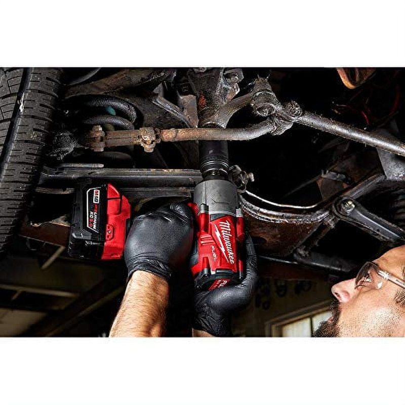 Milwaukee M18 FUEL 18-Volt Lithium-Ion Brushless Cordless 1/2 in. Impact Wrench with Friction Ring Kit with One 5.0Ah Batteries - Image 8