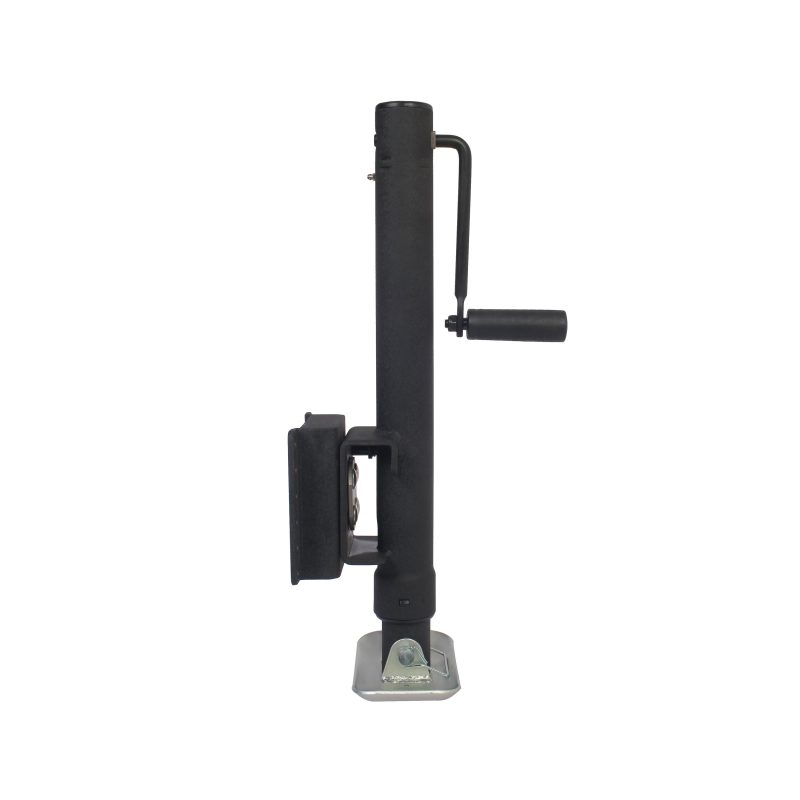 Trailer Valet Blackout Series 2K Side Wind Swivel Mount Jack: 15" Travel, 3" Channel for 2" Ball - Internal Sleeve, Signature Wrinkle Black Powder Coating (700-Hour Corrosion Resistance) - Image 5