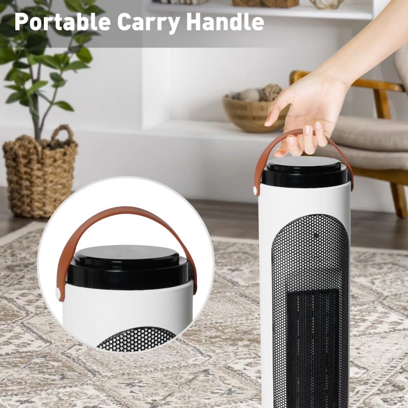 Space Heaters with 1500W PTC Oscillating Ceramic Heaters and Remote, 24h Timer for Office Room Indoor Use - Image 5