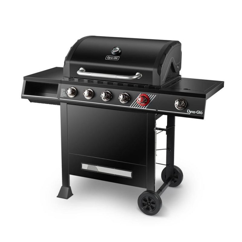 Dyna-Glo DGH474CRP 5-Burner Propane Gas Grill in Matte Black with TriVantage Multifunctional Cooking System - Image 5