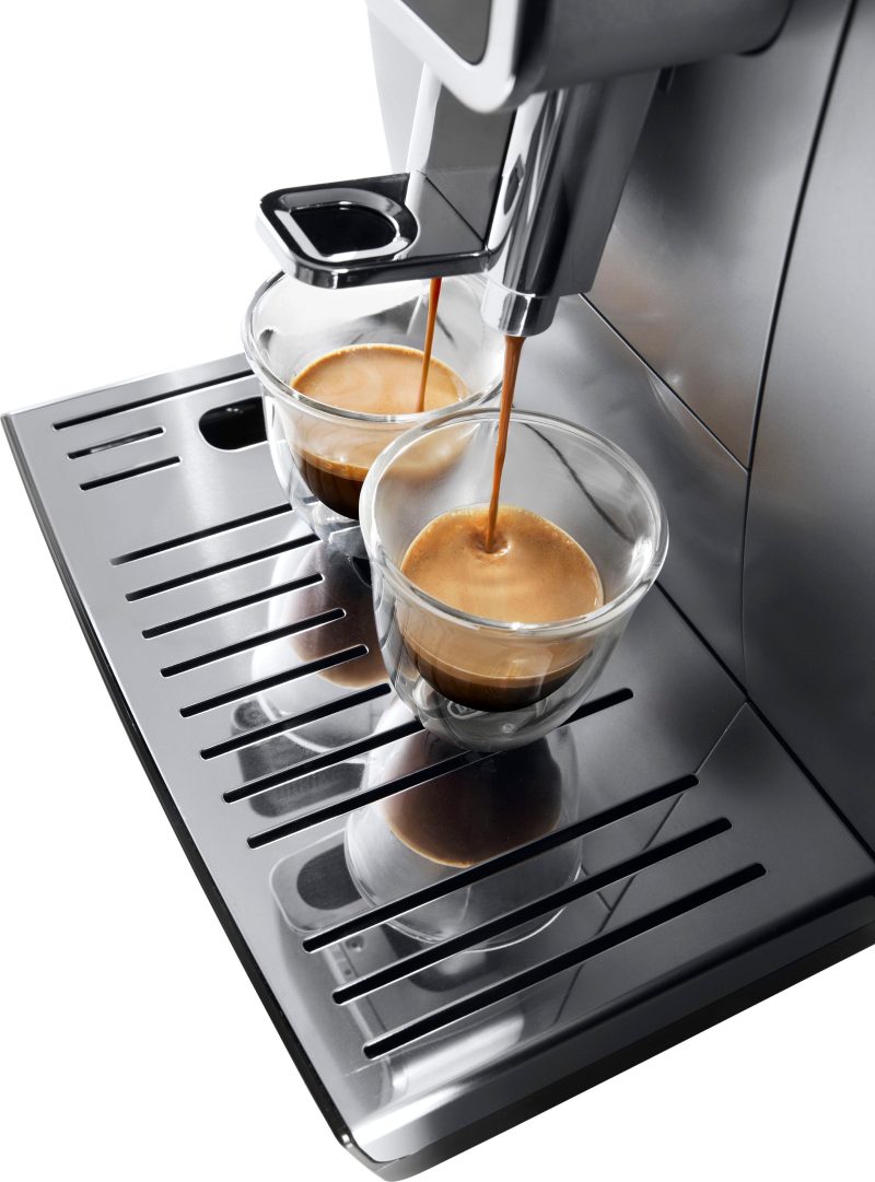 De'Longhi - Dinamica TrueBrew Over Ice Fully Automatic Coffee and Espresso Machine- Chrome and Black - Image 5