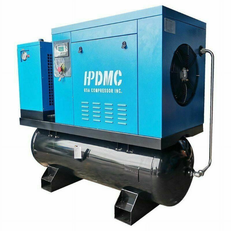 460v 3-Phase 10HP Rotary Screw Air Compressor With 80 Gal. ASME Tank + Refrigerated Air Dryer - Image 10