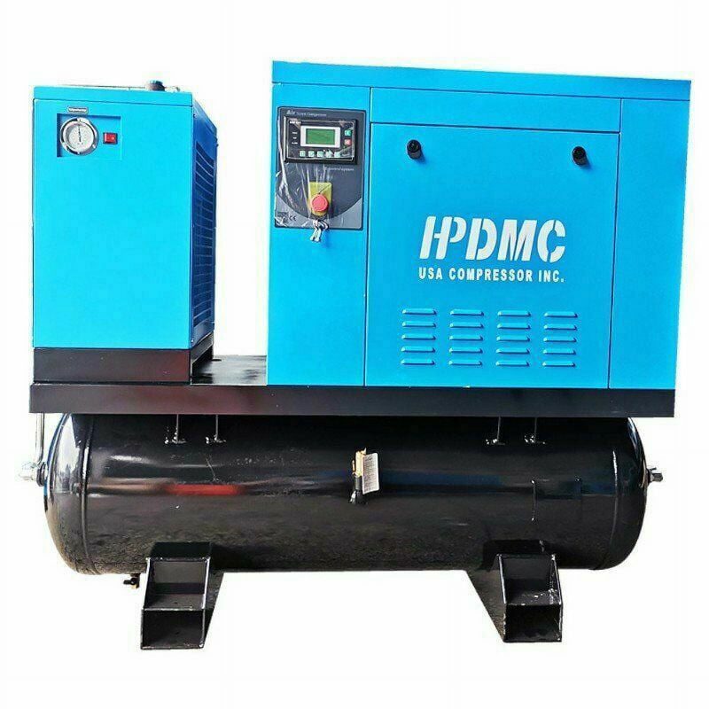 460v 3-Phase 10HP Rotary Screw Air Compressor With 80 Gal. ASME Tank + Refrigerated Air Dryer - Image 2