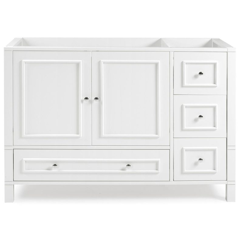 Alaterre Furniture Williamsburg White Vanity Cabinet - Image 3