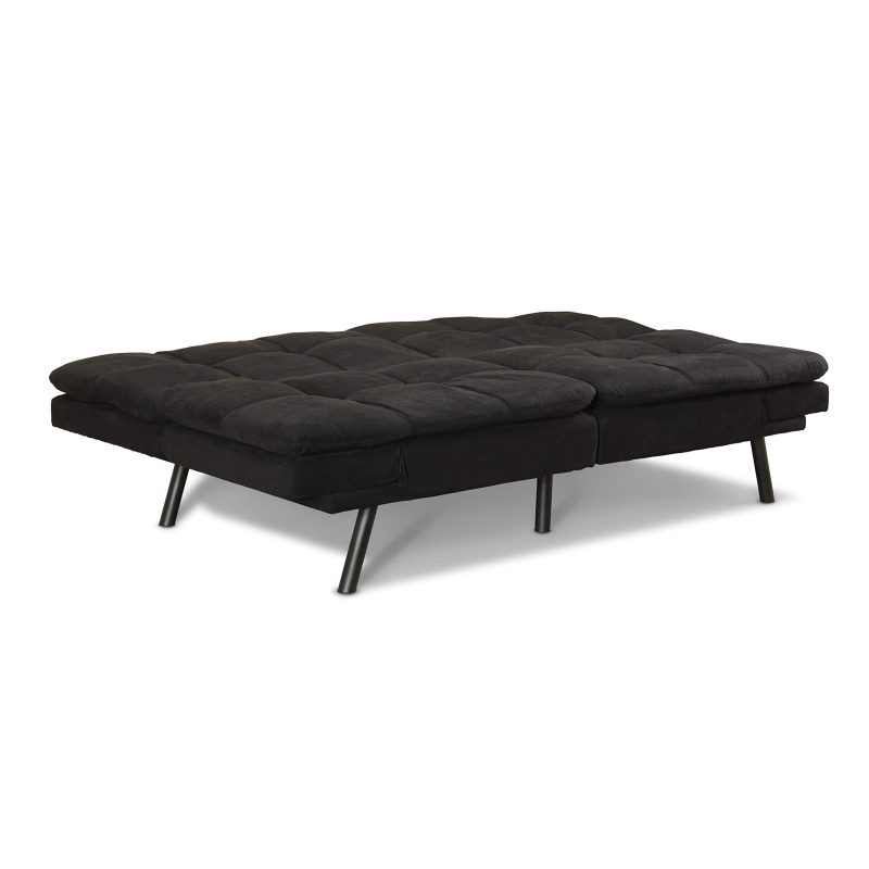 Mainstay Memory Futon Black Fabric - Image 2