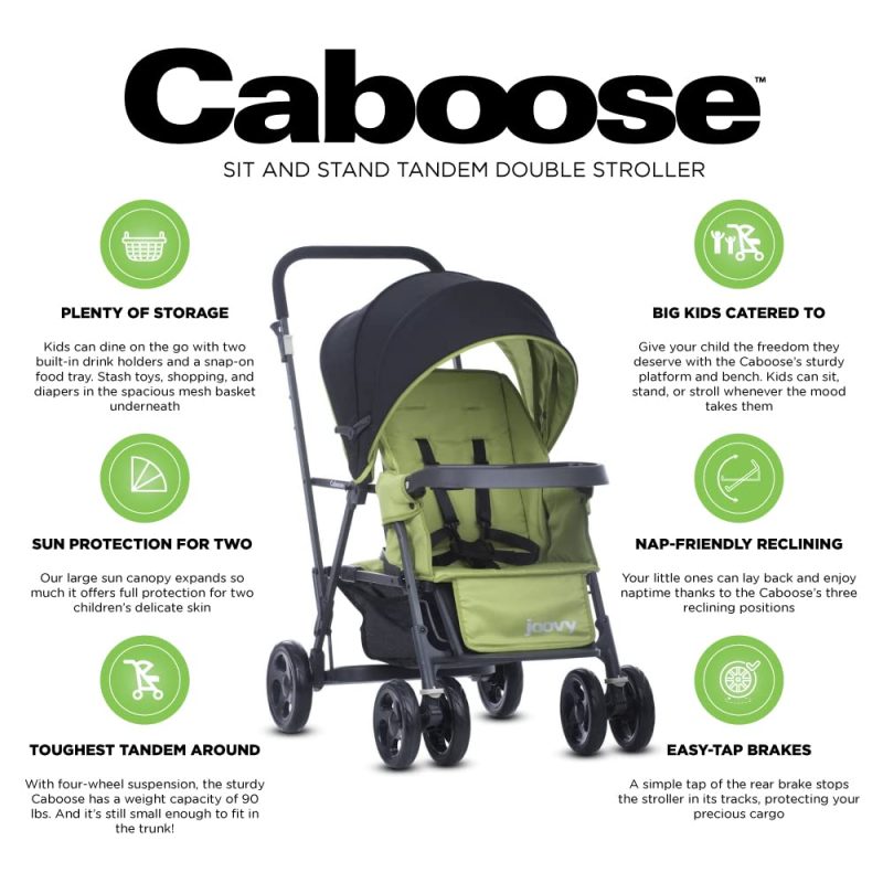 Joovy Caboose Graphite Stroller Appletree - Image 6