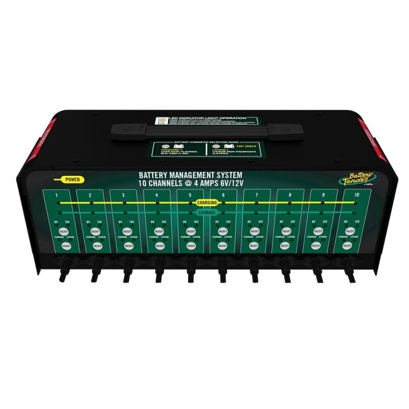 Battery Tender 10 Bank Multibank Charger - 40 AMP (4 AMPs Per Bank) - Selectable 12V / 6V - Smart and Switchable 12V Multi Battery Charger and Maintainer for Automotive and Marine - 021-0134-DL-WH - Image 4