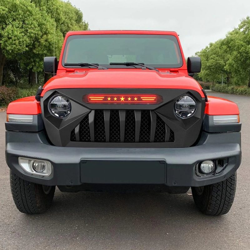 AMERICAN MODIFIED Demon Grille w/Red Lights for 18-21 Wrangler/Gladiator - Image 7