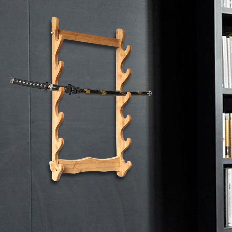 Solid Wood Wall Display Rack, Wall Mounted Bracket Hanger, Wooden Frame Rack, Horizontal Support for Room Dojo Tier - Image 8