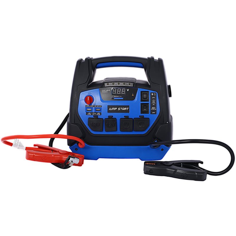 Rechargeable Jump Starter for Gas Diesel Vehicles - 1800 Amps with Air Compressor and AC, 12V DC, USB Power Station - Image 9