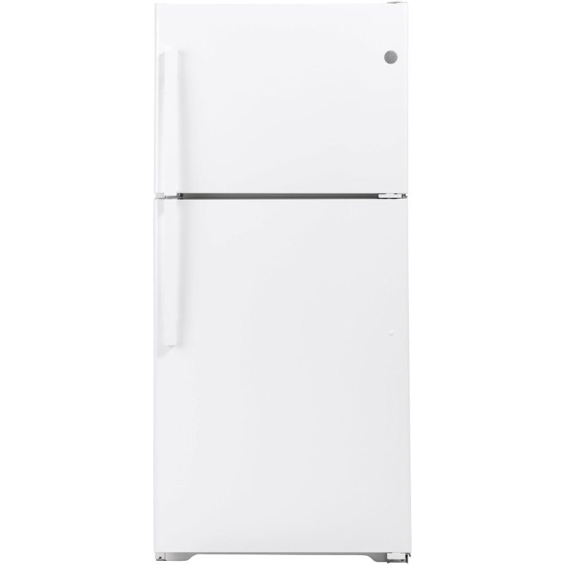 GE 33-inch, 21.9 cu.ft. Freestanding Top Freezer Refrigerator with Upfront Fresh Food Temperature Controls GTS22KGNRWW