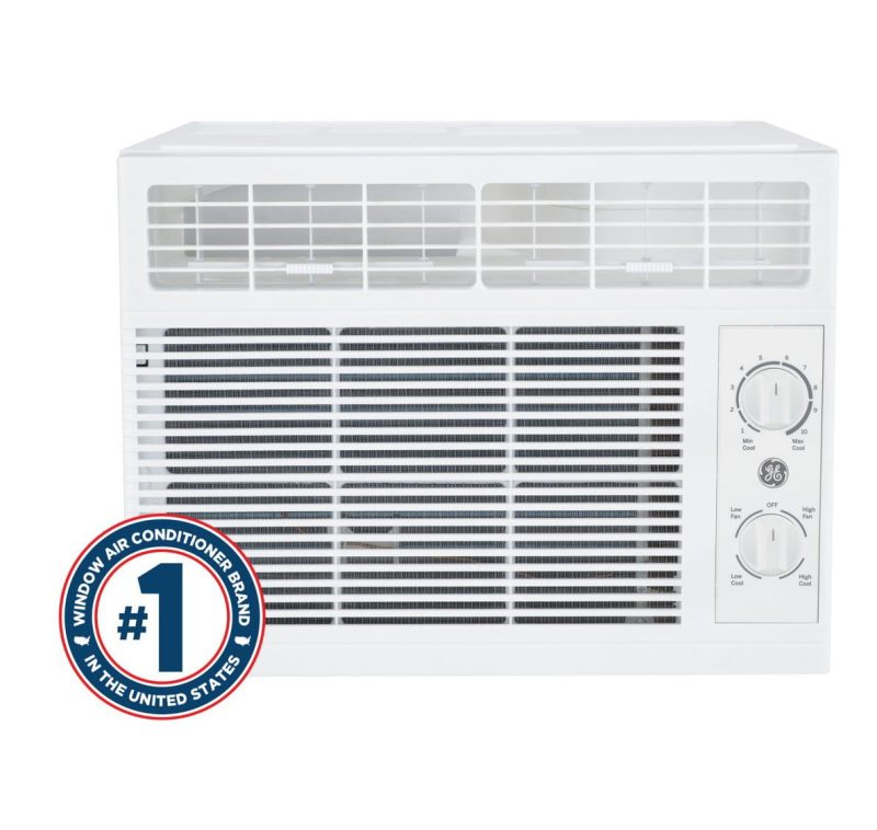 GE 5，000 BTU 115-Volt Mechanical Window Air Conditioner for Bedroom， White， AHT05LZ - Image 2