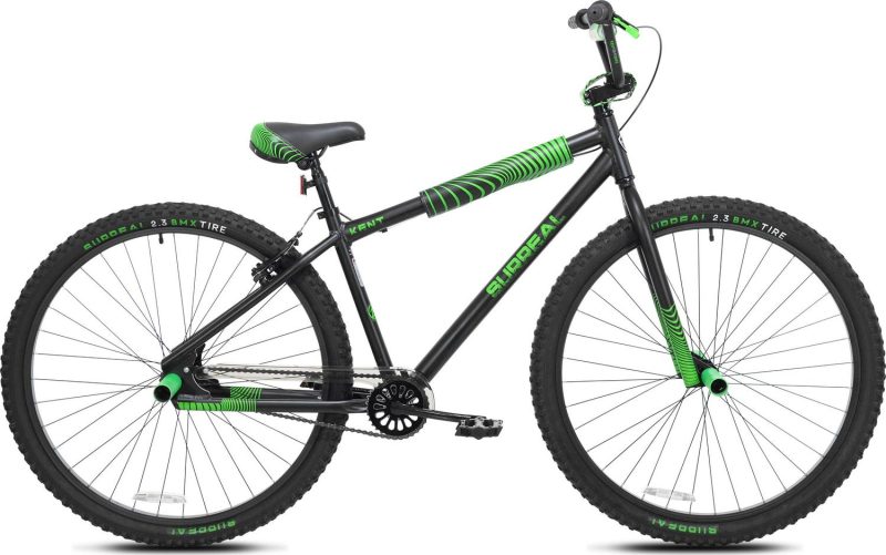 Kent 29 In. Surreal Mens BMX Cruiser Bike， Ages 13+， Black and Green