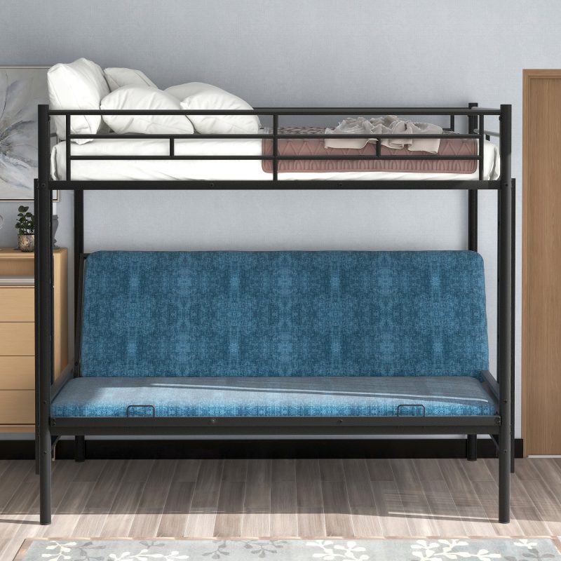 Merax Twin-over-Full Futon Metal Bunk Bed for Children's Bedroom - Image 3