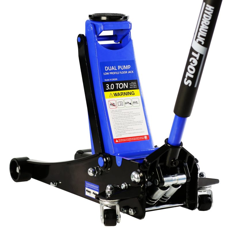 MMTX 3t Low Profile Jack, Blue and Black, Ultra Low Floor Jack with Dual Pistons Quick Lift Pump, Car Jack Hydraulic AutoLifts for Home Garage, Truck Jack Hydraulic - Image 3