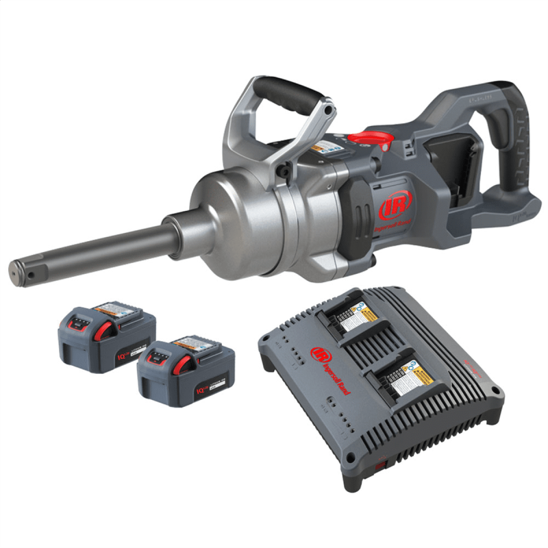 Ingersoll Rand 20V High-torque 1" Cordless Impact Wrench Kit, 3000 ft-lbs Nut-busting Torque, 2 Batteries and Charger, 6" Extended Anvil