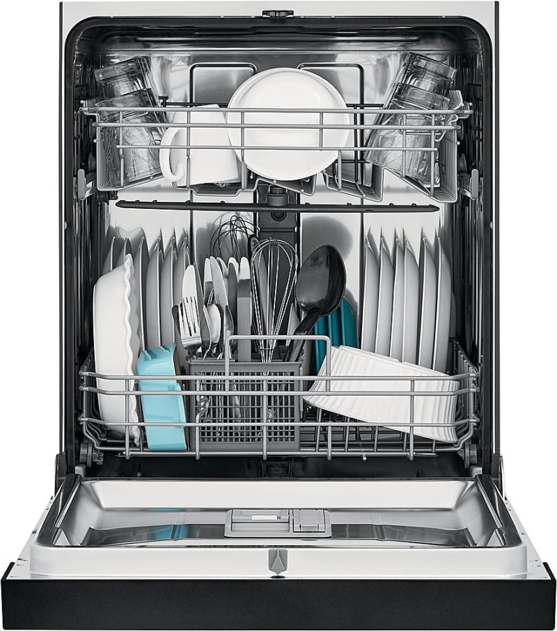 Frigidaire - 24" Compact Front Control Built-In Dishwasher with Stainless Steel Tub, 52 dBA - Black - Image 5