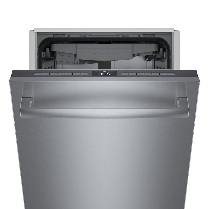 Bosch - 800 Series 18" Top Control Smart Built-In Dishwasher with 3rd Rack and 44 dBA - Silver - Image 4