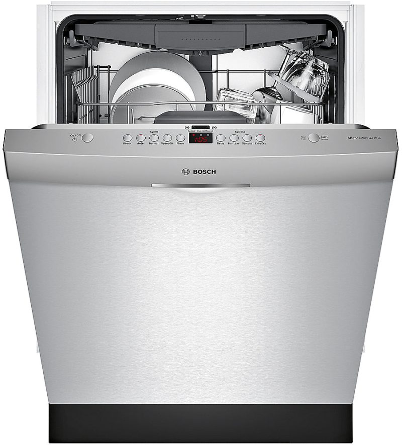 Bosch - 300 Series 24" Scoop Handle Dishwasher with Stainless Steel Tub - Stainless steel - Image 2