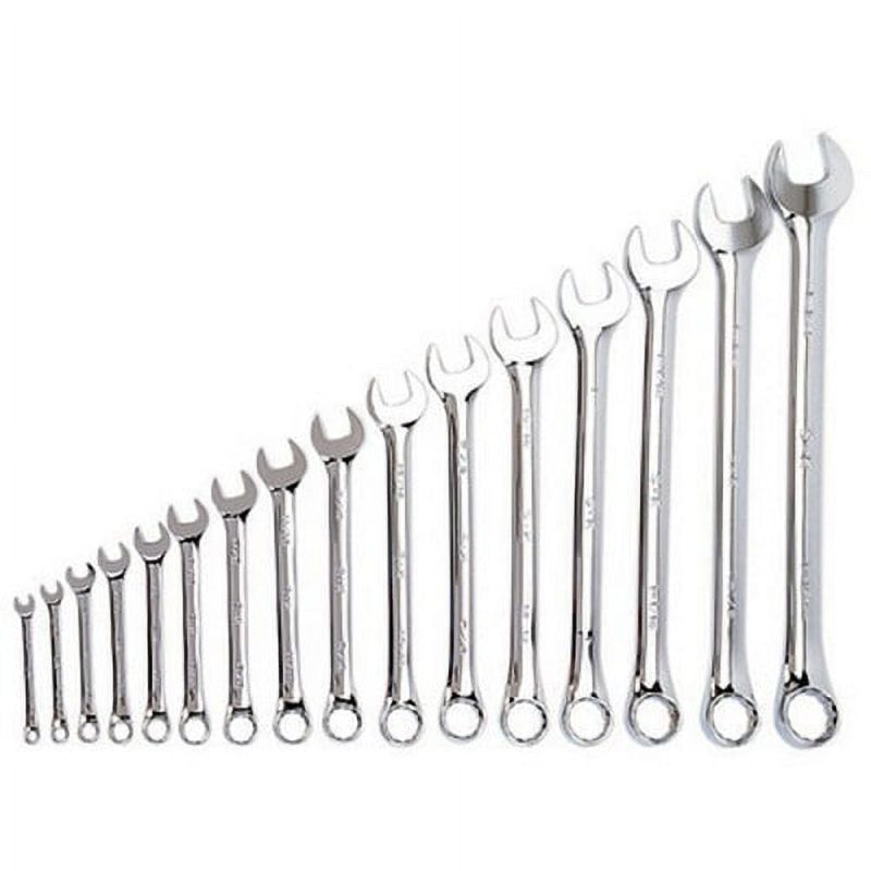 WRENCH SET COMBINATION 16 PC SAE HI POLISH - Image 2