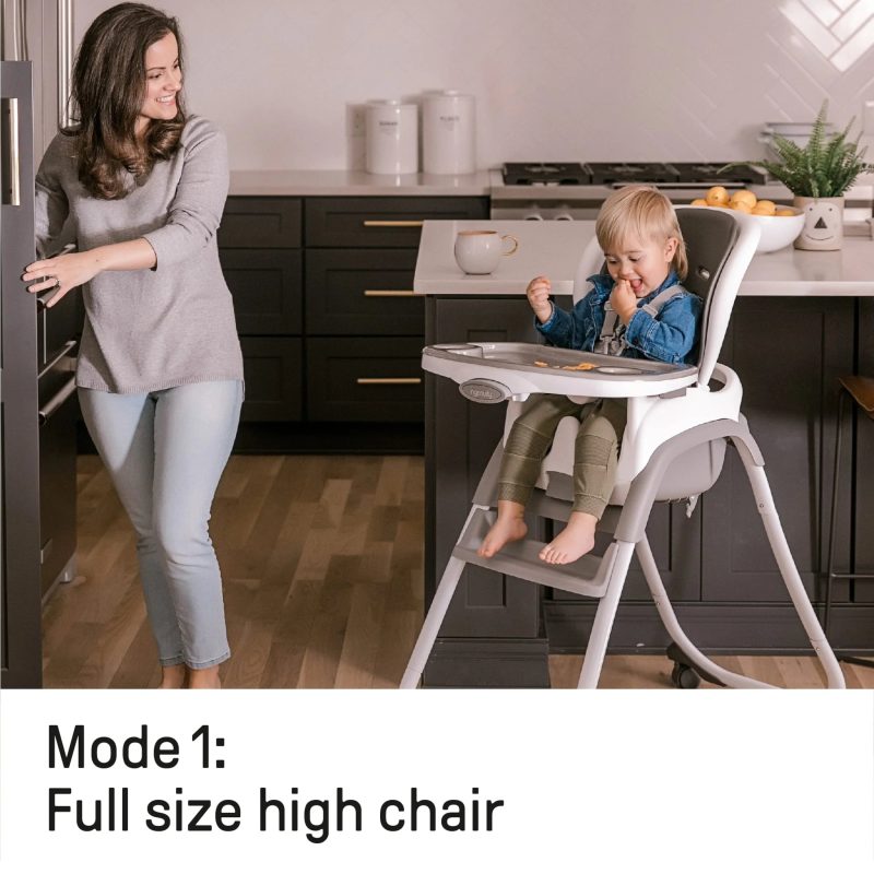 Ingenuity SmartClean Trio Elite 3-in-1 Convertible High Chair, Toddler Chair, and Booster Seat, For Ages 6 Months and Up, Unisex - Slate - Image 3