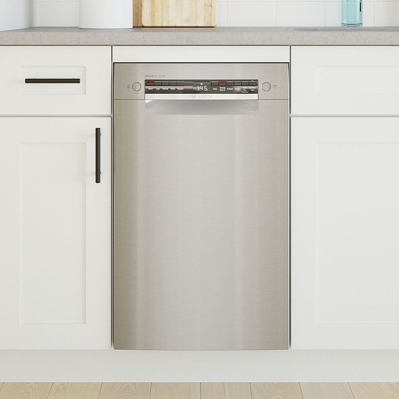 Bosch - 300 Series 18" Front Control Smart Built-In Dishwasher with 3rd Rack and 46 dBA - Silver - Image 17