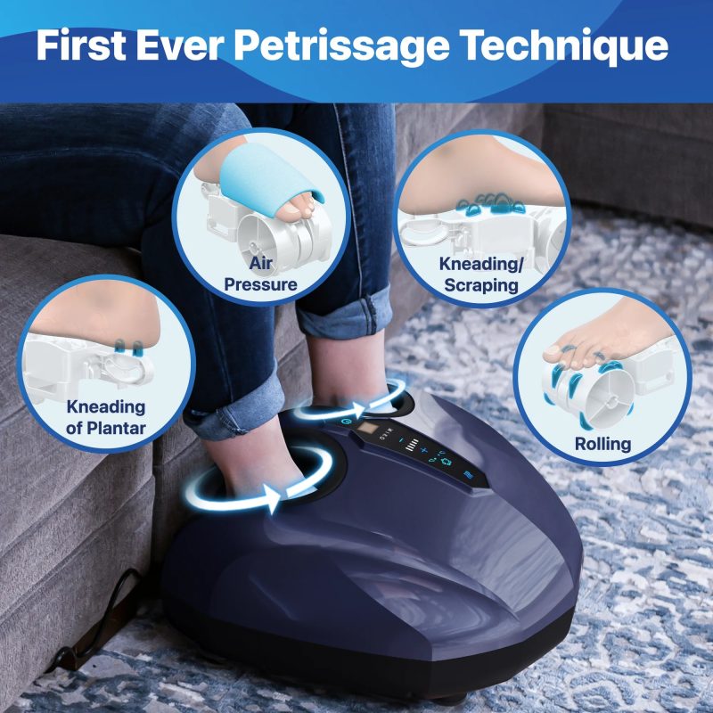 MIKO Shiatsu Foot Massager Machine - Deep Kneading, Shiatsu, Air Compression, and Heat Therapy - Touchscreen - 2 Wireless Remotes - Image 4