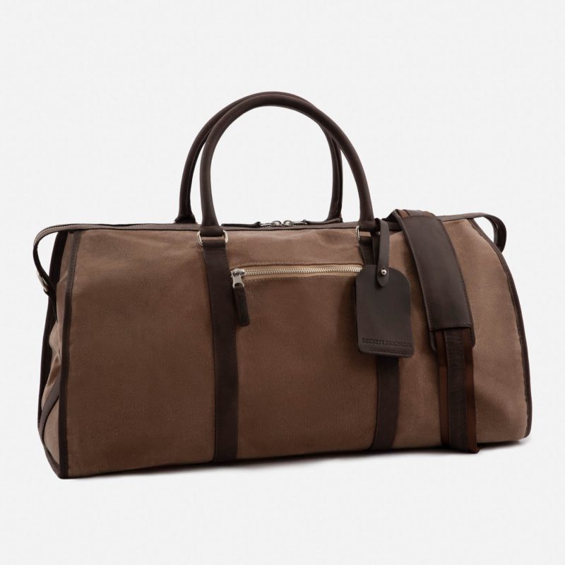 Davis Weekender Bag - Waxed Canvas and Pull-Up Leather - Men's - Image 13