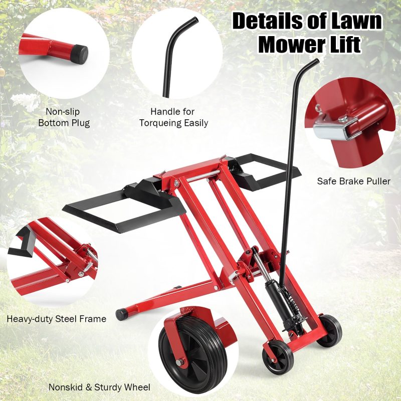 Costway Lawn Mower Lift Jack for Tractors & Zero Turn Riding Lawn Mowers 500lb Capacity - Image 4