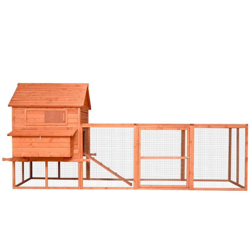 PawHut Large Chicken Coop Run Cage Duck Hen Chook House Poultry - Image 8