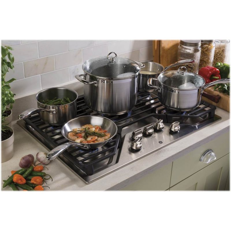 GE - 30" Gas Cooktop - Stainless steel - Image 2