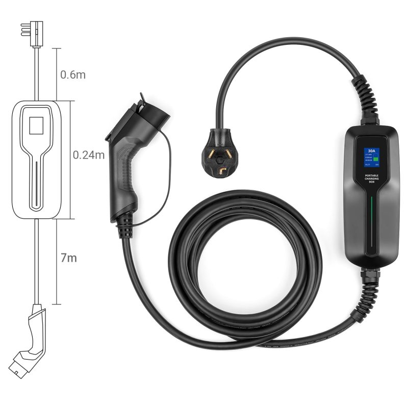 LEFANEV 30 Amp EV Charger Level 2,(NEMA 10-30, 30A/25ft,220V-240V,6.6KW) Portable EVSE Electric Vehicle Charging Station for SAE J1772 Electric Cars - Image 7